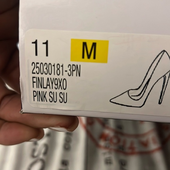 Nine West Women's Pink Suede Heels - Picture 2 of 3